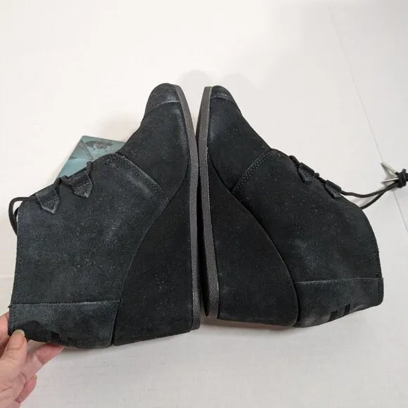NWT Toms WMN Kala size 8.5 black suede wedge