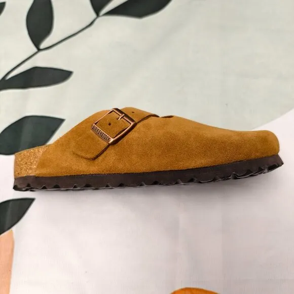NWT - Women's Mink Suede Birkenstock Boston Shoes - Narrow Fit