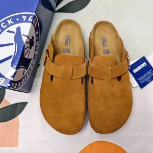 NWT - Women's Mink Suede Birkenstock Boston Shoes - Narrow Fit