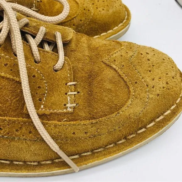 Oliberte Suede Leather Wing Tip Shoes Size 41