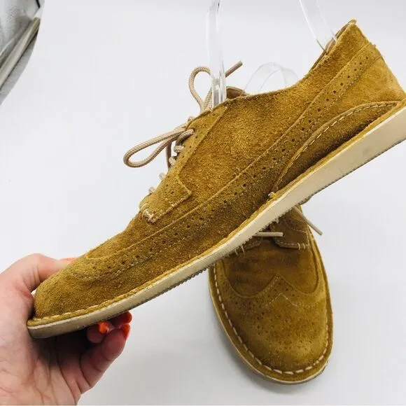Oliberte Suede Leather Wing Tip Shoes Size 41