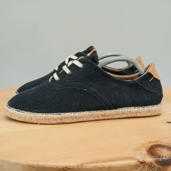 Olukai Kaula Pa‘a Li Paniolo Women's Size 10 Shoes Black Low Top Comfort Shoe