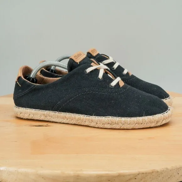 Olukai Kaula Pa‘a Li Paniolo Women's Size 10 Shoes Black Low Top Comfort Shoe