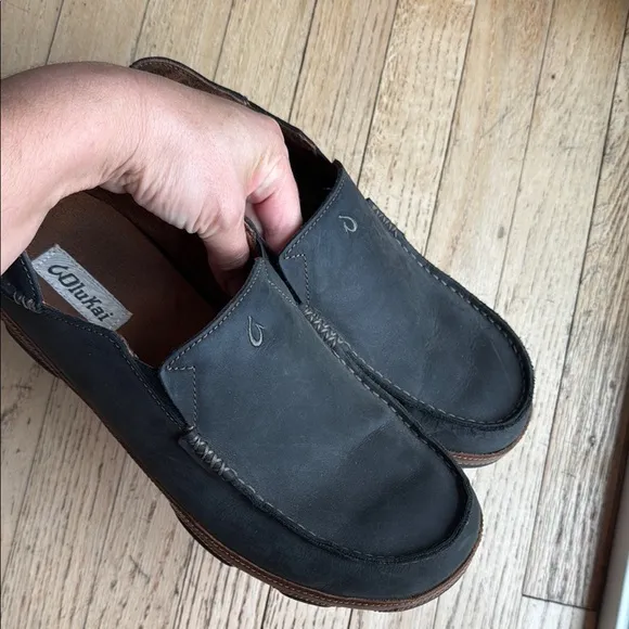 Olukai Men's Black Loafers