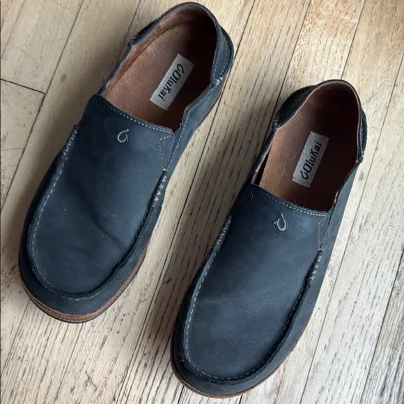 Olukai Men's Black Loafers