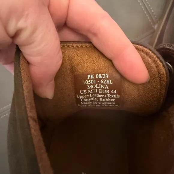 Olukai Molina Boots Brown Green Size 11 Comfort Water Leather Shoes