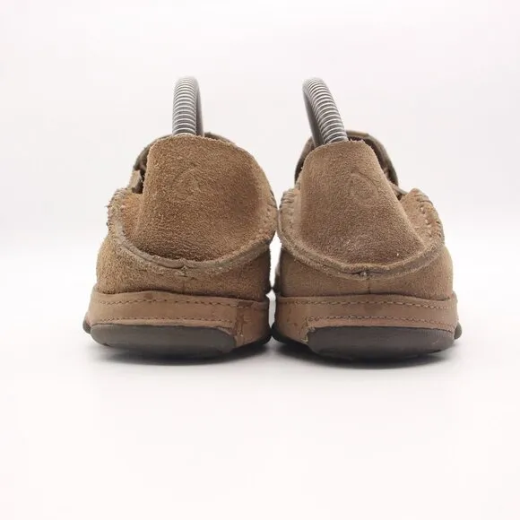 Olukai Moloa Kohana Loafers Men's 8 M Brown Leather Slip On Comfort Shoes