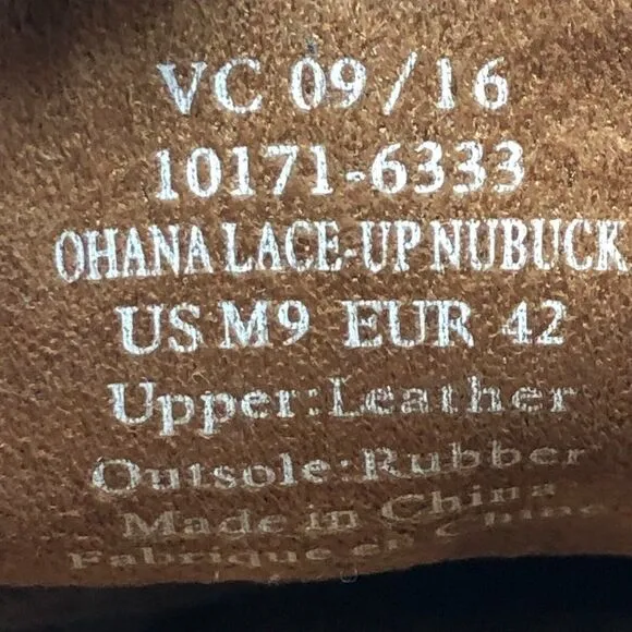 Olukai Ohana Lace Up Nubuck Mens Size 9 Brown Leather Casual Comfort Shoes