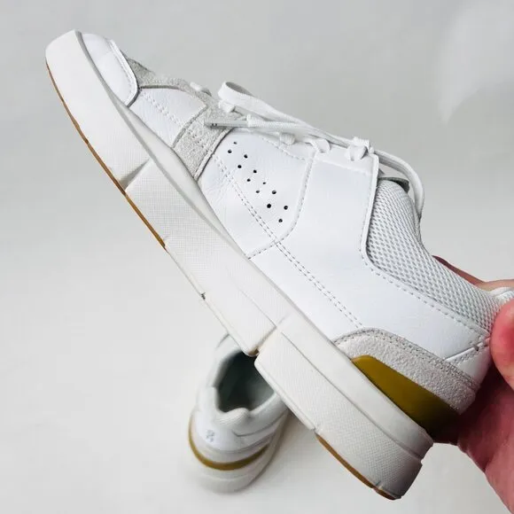 On cloud The Roger women sneakers , white/gray/green, Size 8.5