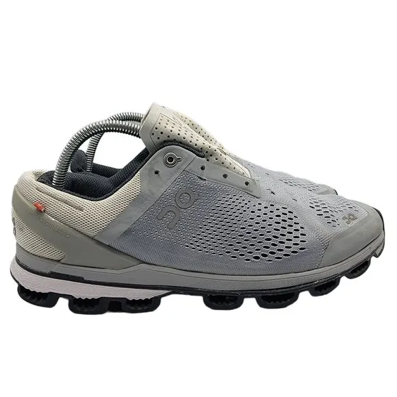 On Cloudsurfer Mens Size 10 Gray Running Shoes Athletic Comfort Cushioned