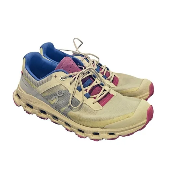 On Cloudvista White Purple Women Size 8.5 EU 40 Running Shoes Sneakers