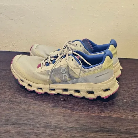 On Cloudvista White Purple Women Size 8.5 EU 40 Running Shoes Sneakers