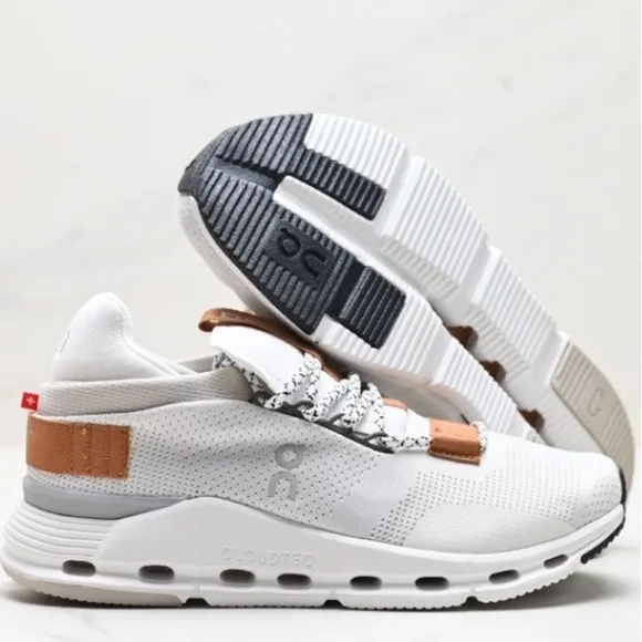 ON Running White and Brown Sneakers