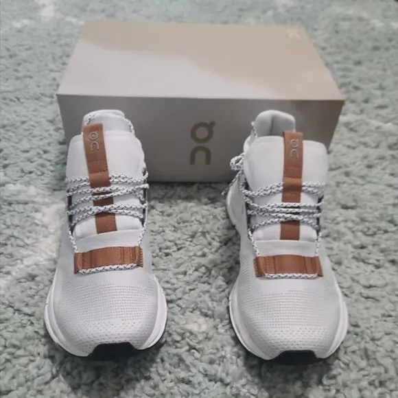 ON Running White and Brown Sneakers