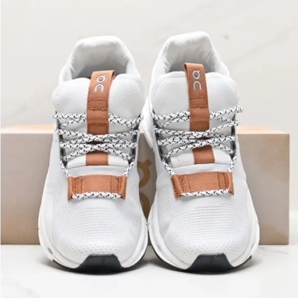 ON Running White and Brown Sneakers