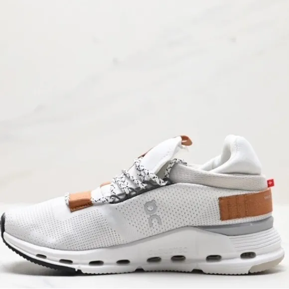 ON Running White and Brown Sneakers