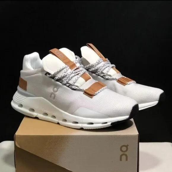 ON Running White and Brown Sneakers