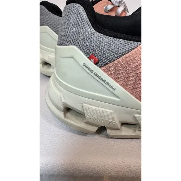 ON Women's Cloudflyer 4 Running Sneaker Shoes, Peach/aloe, Size 9