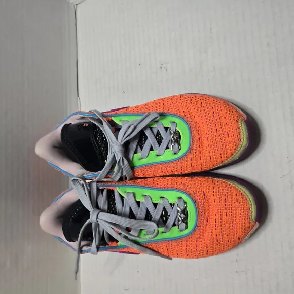 Orange and Purple Playful Sneakers with Glittery Soles