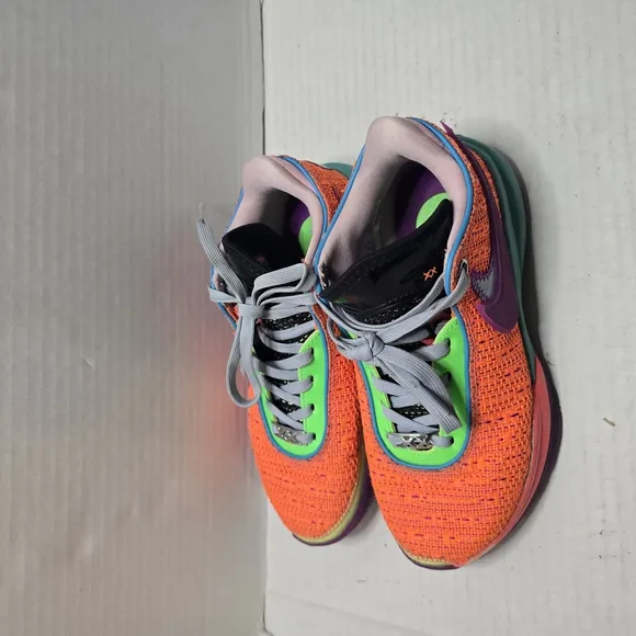 Orange and Purple Playful Sneakers with Glittery Soles