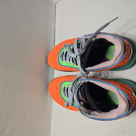 Orange and Purple Playful Sneakers with Glittery Soles