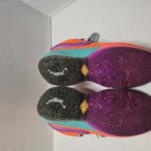 Orange and Purple Playful Sneakers with Glittery Soles