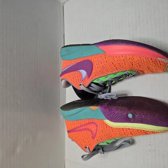 Orange and Purple Playful Sneakers with Glittery Soles
