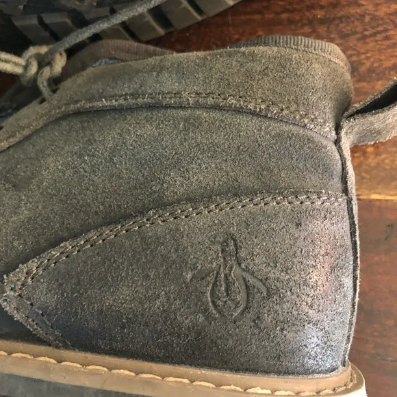 Original Penguin Gray Melvin Suede Chukka Boots