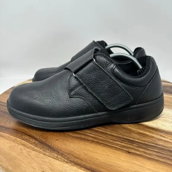 Orthofeet Broadway 510 Men’s Size 10.5 D Medium Black Leather Comfort Shoes