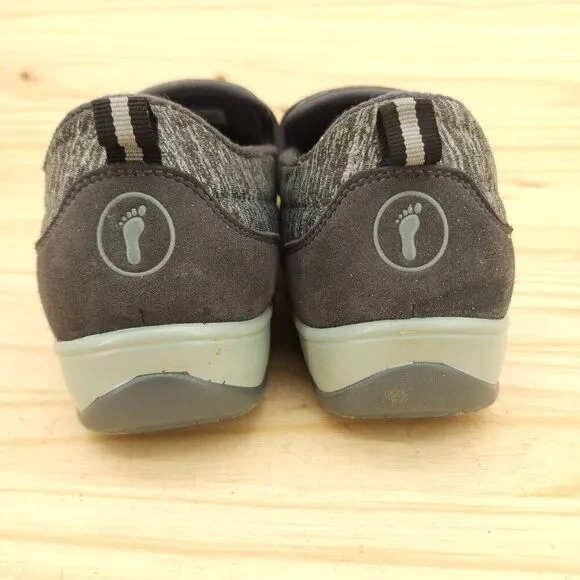 Orthofeet Women's Slip On Shoes Sz 10 2E Extra Wide Gray Fabric Comfort Casual