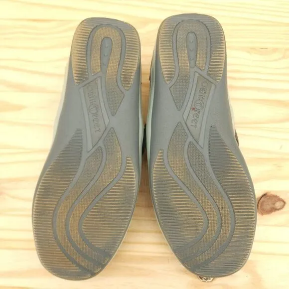 Orthofeet Women's Slip On Shoes Sz 10 2E Extra Wide Gray Fabric Comfort Casual
