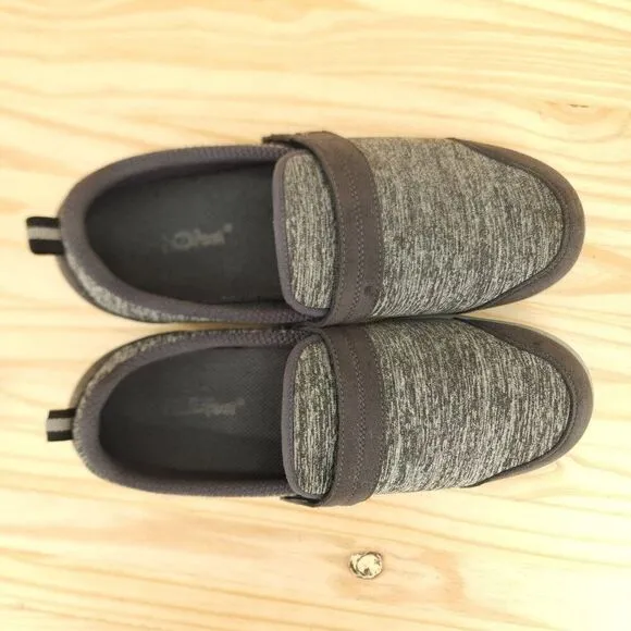 Orthofeet Women's Slip On Shoes Sz 10 2E Extra Wide Gray Fabric Comfort Casual
