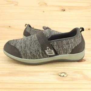 Orthofeet Women's Slip On Shoes Sz 10 2E Extra Wide Gray Fabric Comfort Casual