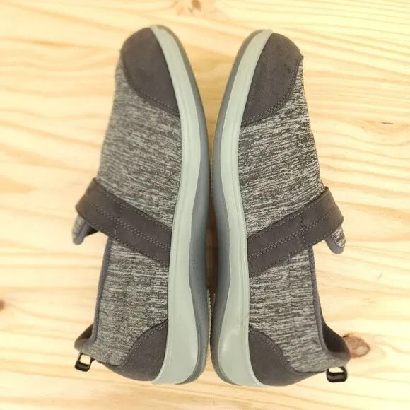 Orthofeet Women's Slip On Shoes Sz 10 2E Extra Wide Gray Fabric Comfort Casual