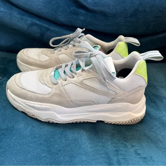 P448 Luke Trainer Athletic Shoes Dogma Lemon &amp; Lime In White SIZE 7.5