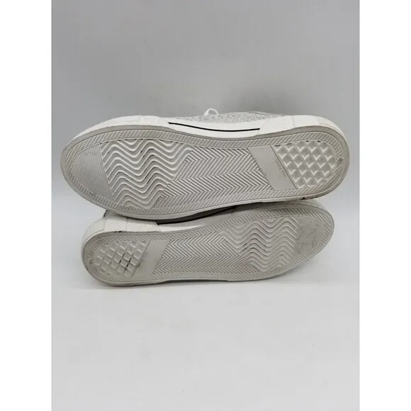 P448 Womens Gray Animal Print Lace Up Low Top Sneaker Shoes US 6.5 EUR 37