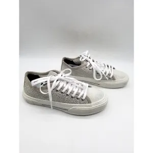 P448 Womens Gray Animal Print Lace Up Low Top Sneaker Shoes US 6.5 EUR 37