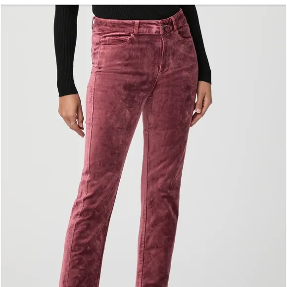 Paige Cindy Straight Pant - In Warm Suede