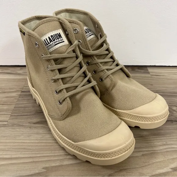 Palladium Pampa Hi Original U 75349-238-M shoes beige Men 8/Women 9.5 NWOB