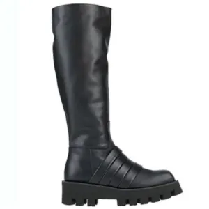 Paloma Barcelo Luxury Black Leather‎ Tall Boots Size 40/ 9.5 US