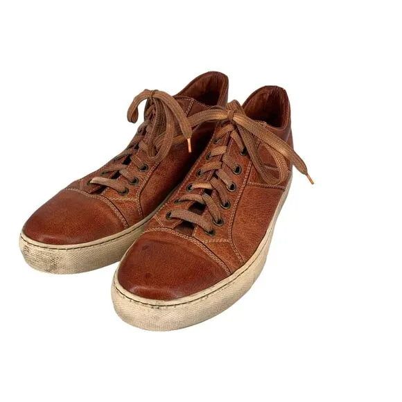 Paolo Amelie Chocolate Men’s Shoes Dip Dyed Italy Sneakers Leather 39 EU 6 US