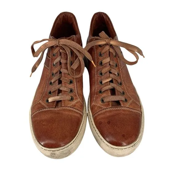 Paolo Amelie Chocolate Men’s Shoes Dip Dyed Italy Sneakers Leather 39 EU 6 US