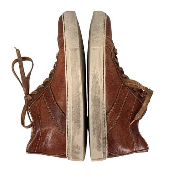 Paolo Amelie Chocolate Men’s Shoes Dip Dyed Italy Sneakers Leather 39 EU 6 US