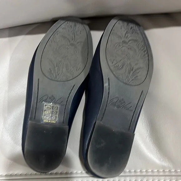 Patricia Nash FIA Horsebit Women Loafer Shoes sz 16 Navy Blue Leather Slip On