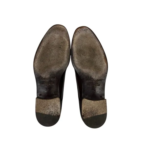 Paul Evans Mens 7.5 Shoes Original Brown Double Monk Strap Leather Casual