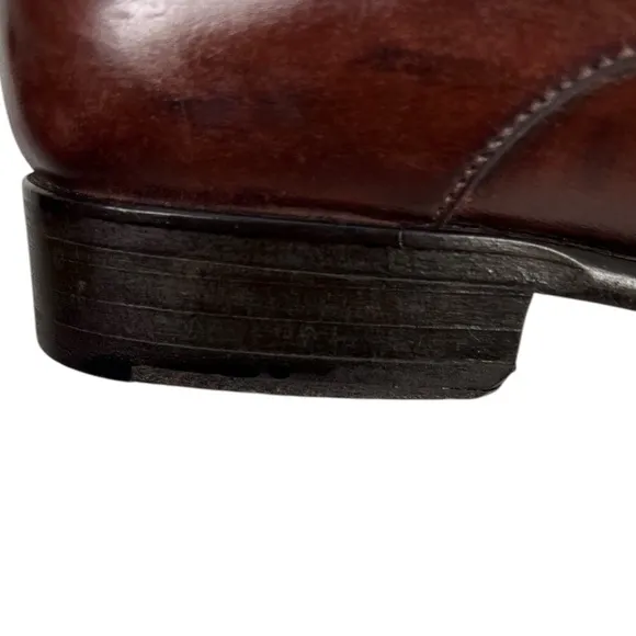 Paul Evans Mens 7.5 Shoes Original Brown Double Monk Strap Leather Casual