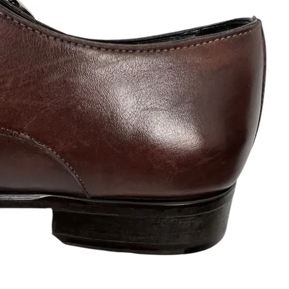 Paul Evans Mens 7.5 Shoes Original Brown Double Monk Strap Leather Casual