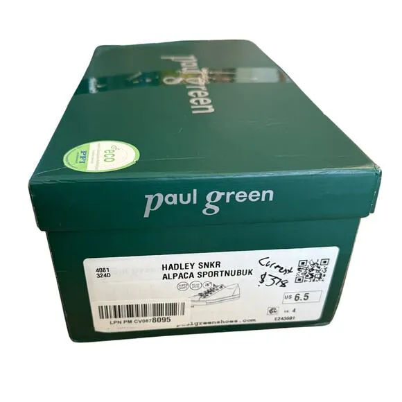 Paul Green Hadley Sneaker 🤎 Alpaca Taupe Nubuck – Size 6.5 – NWT