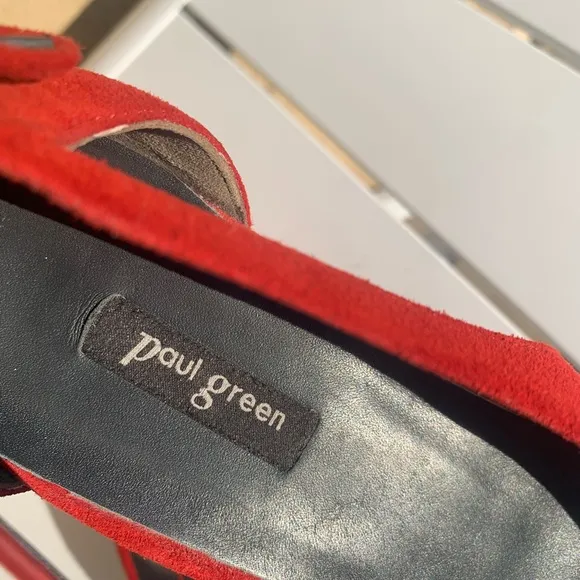 Paul Green red suede shoes size 6.5 ( European 4)