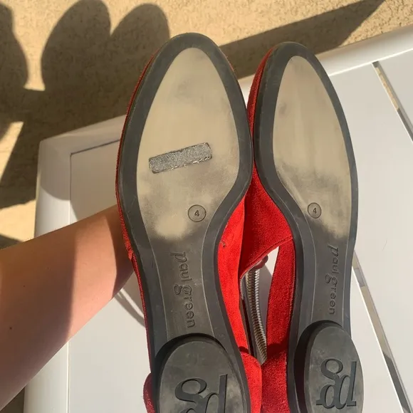 Paul Green red suede shoes size 6.5 ( European 4)
